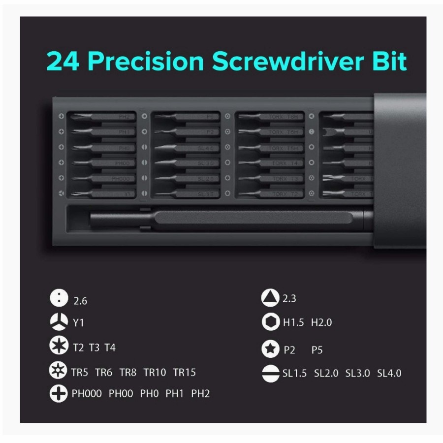 Mi  Mijia Screwdriver Kit 24 in 1 Precision maghnet - obeng set 24in1