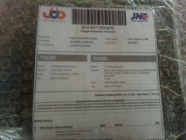 Gembok Soligen 50mm X 3 Pcs Kuningan Masterkey