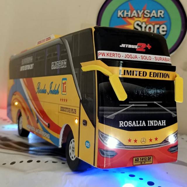 Miniatur bus bis Rosalia indah shd plus lampu