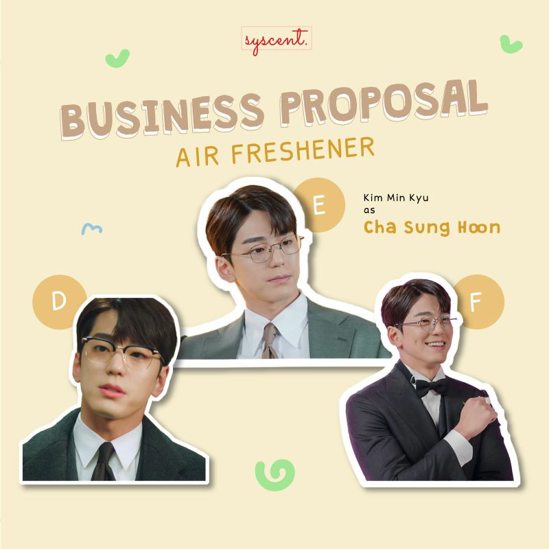 SYSCENT Air Freshener Oppa Cha Sung Hoon / Kim Min Kyu / Business Proposal (Parfum Mobil / Pewangi Ruangan)