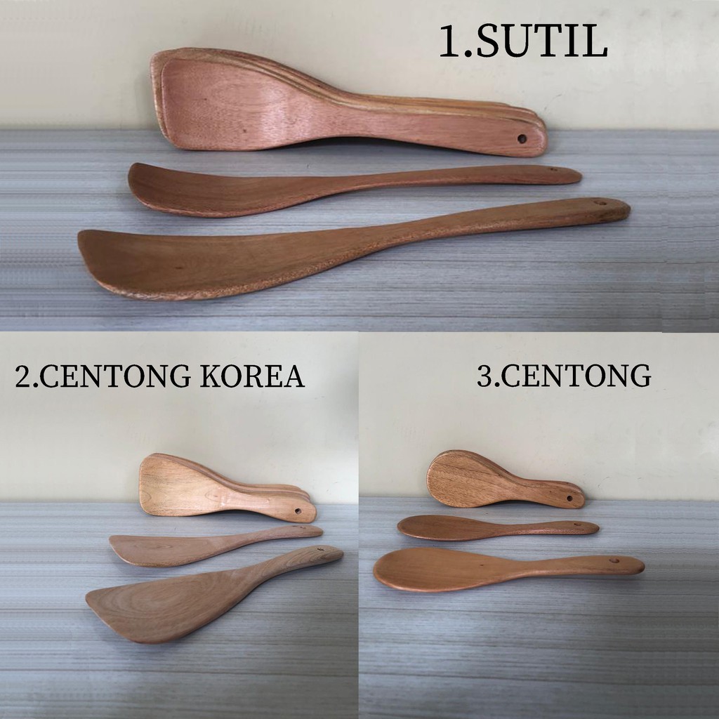 centong spatula teflon sutil sodet kayu mahoni