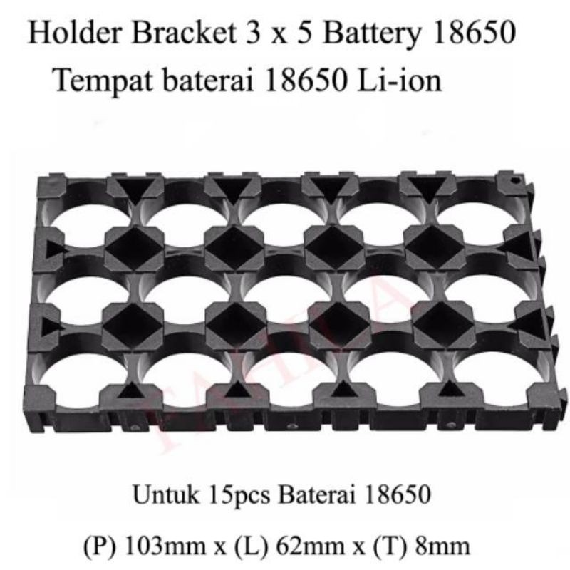 Terlaris Tempat Baterai 1865.#3x5 Holder Diy Spacer 18650 Li-ion Cell Holder EBXbyWsLBAoDV5