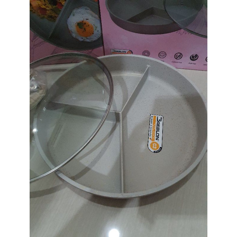 Stein Steincookware Venus Pan Panci Sekat 3 Venuspan 28cm plus tutup