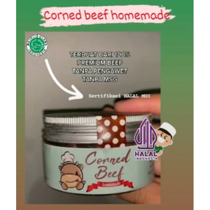 

KORNET NO MSG [HALAL MUI] / CORNED BEEF HOMEMADE