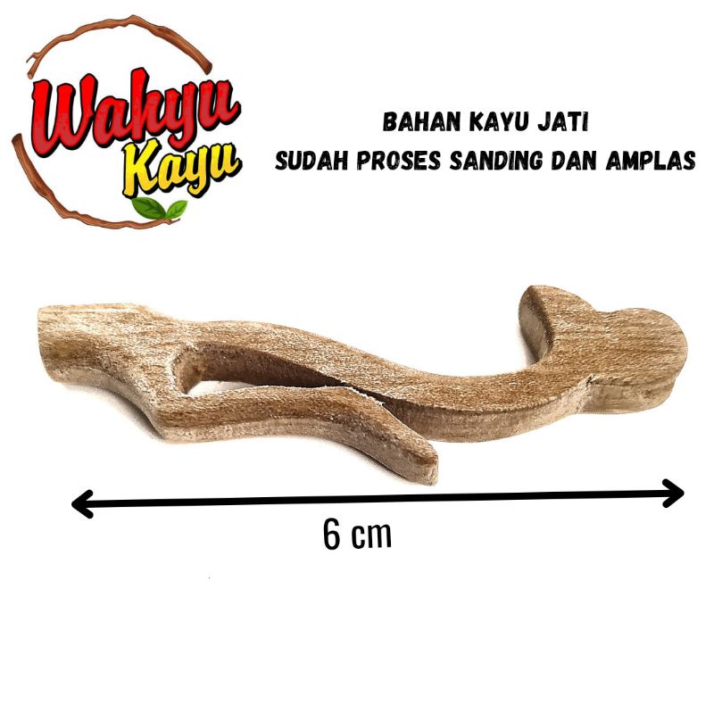 PENYANGGA TANGKRINGAN PLECI / KOLIBRI / BURUNG KECIL BAHAN  KAYU JATI UKIR MOTIF CLASIK SEPASANG ISI 2