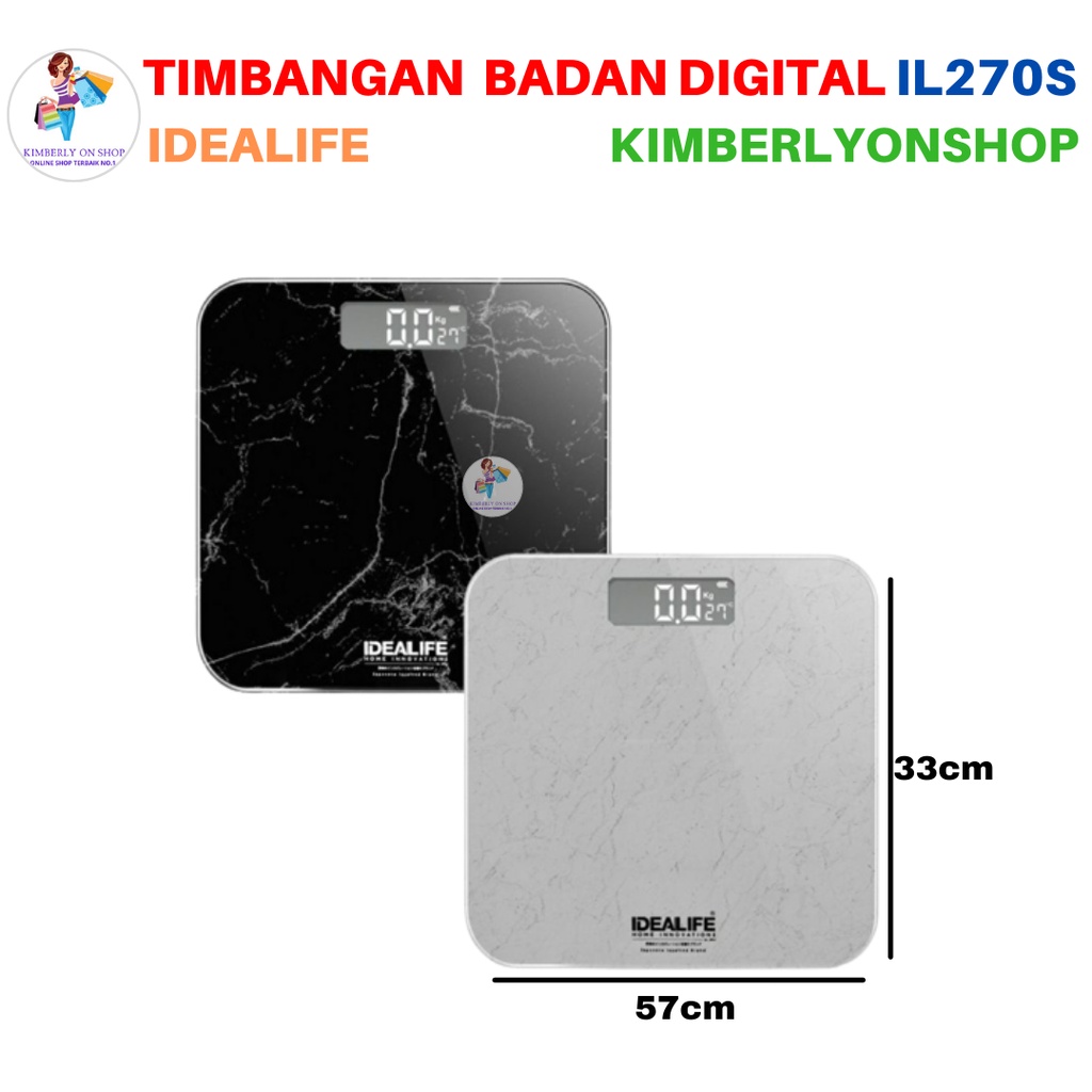 Digital Bathroom Scale Timbangan Badan IL270s IDEALIFE