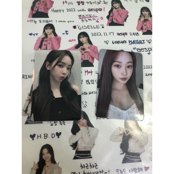 pc photocard aespa benefit karina invitational event giselle hottracks