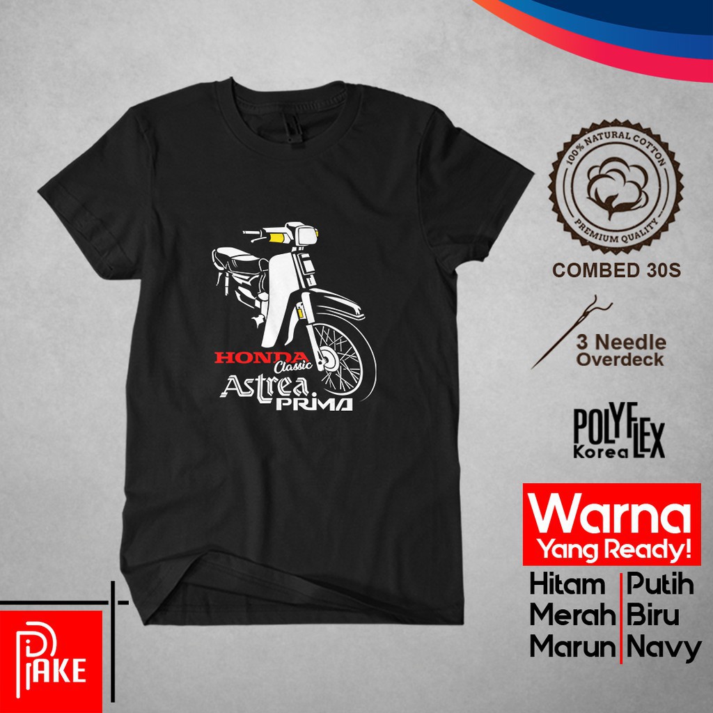 Kaos Honda Classic Astrea Prima Cotton Combed 30s -mitra