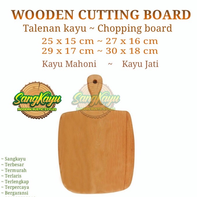 TERMURAH Talenan kayu jati - mahoni Cutting chopping board kayu talena