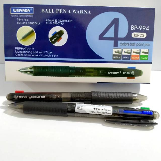 

(1 Lusin/ 12 Pcs) Bolpen/ Pulpen/ Pena/ Ball Pen Cetek Cetekan 4 Warna Weiyada Debozz BP-994 Labubu
