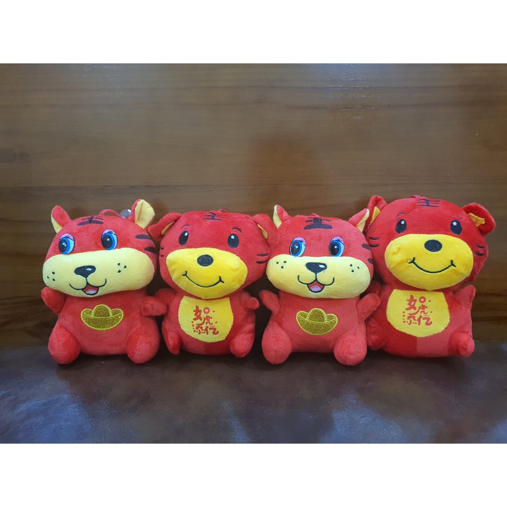 mrcaisen BONEKA MACAN MINI boneka tiger imlek boneka harimau imlek boneka tempel kaca mobil hiasan imlek B009