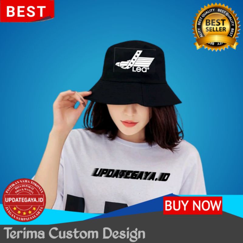 Topi Bucket LEA Simple Keren Pria dan wanita polos UPDATEGAYA.ID