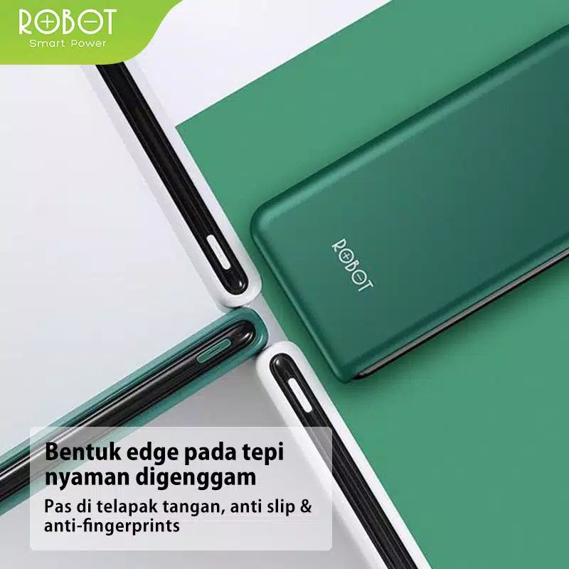 PowerBank ROBOT 10000mAh RT180 Dual Input Port Type C &amp; Micro USB - Garansi Resmi 1 Tahun