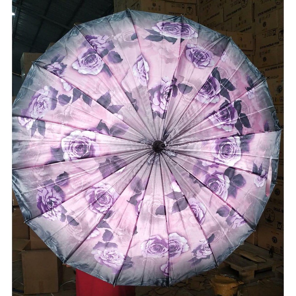 Payung 16 Jari Satin Umbrella Motif