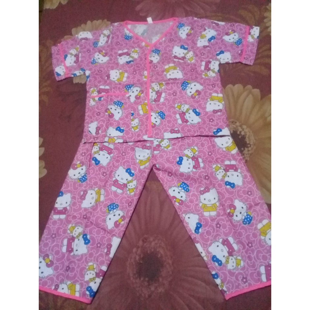 Piyama Anak Katun Jepang / Baju Tidur Anak Katun Bisa Pilih Motif Umur 1-8th/Anak Laki Perempuan M06