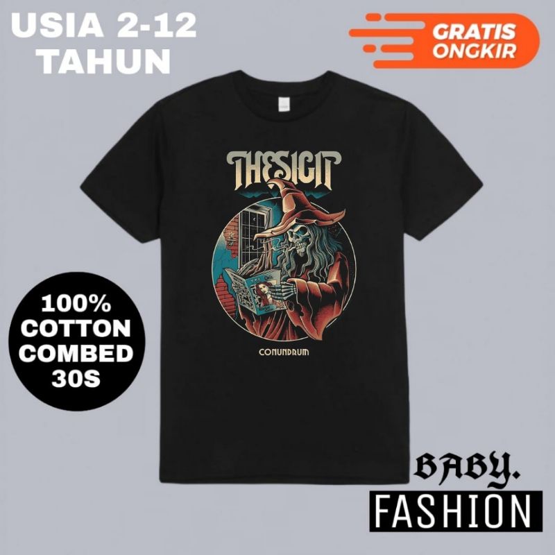 KAOS BAJU ANAK THE SIGIT CONUNDRUM | T-SHIRT KIDS BAND METAL MUSIK ROCK | BABY FASHION | COTTON | HI