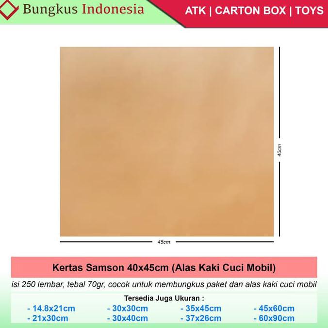 

Kertas Samson 40x45cm Alas Cuci Mobil 70gr