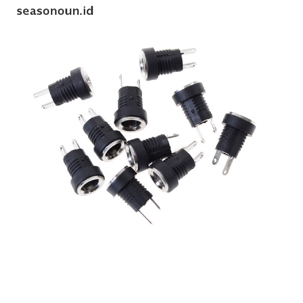 10pcs DC-022B Power Supply Jack Socket Female Panel Mount Connector 5.5x2.1mm