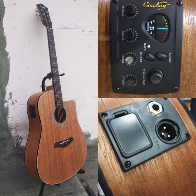 Gitar akustik elektrik tuner original cowboy gwc-240 ns murah