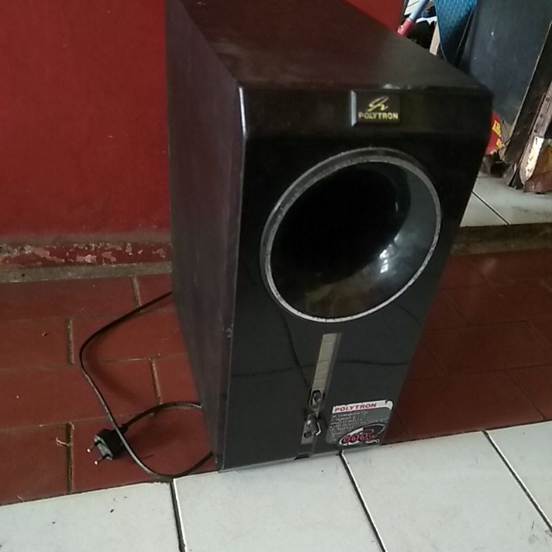 subwoofer Polytron PSW 600 dan speaker sony