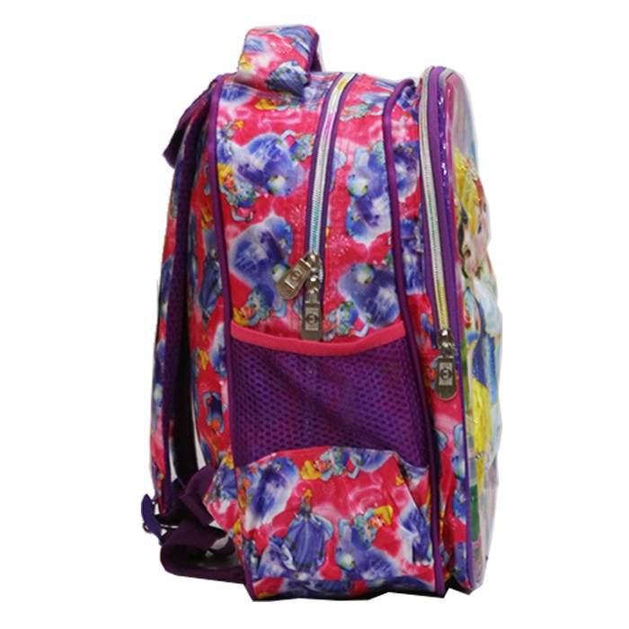 Tas Anak Ransel TK Import Princess 5D Timbul Dua Kantung