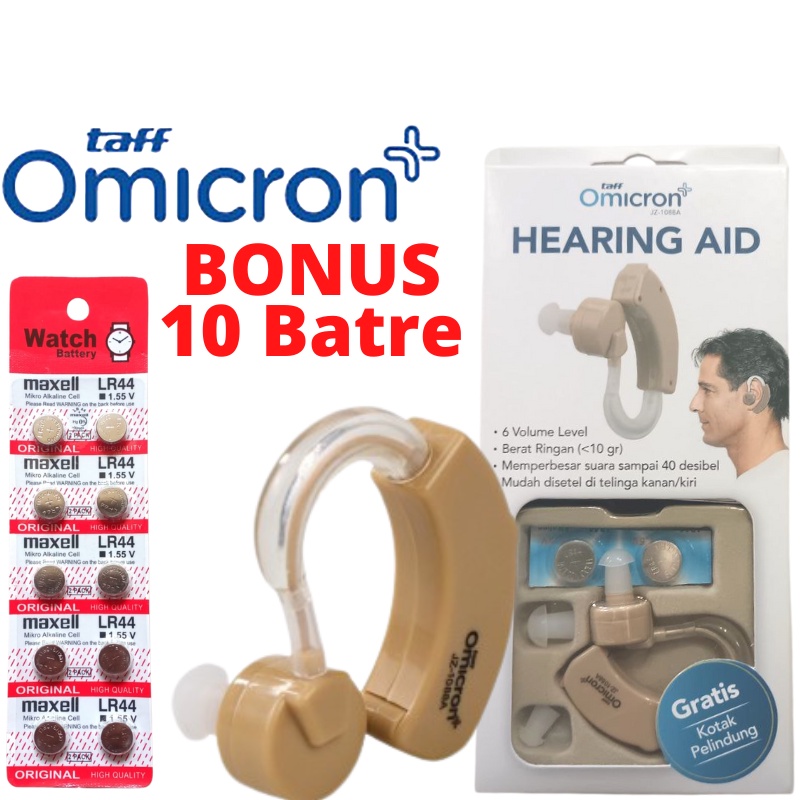 FREE 10 BATRE Alat Bantu Dengar Denger Telinga Orang Tua Lansia mini Original Anak anak Taff Omicron Digital Hearing Aid Alat Bantu Pendengaran Telinga Orang Tua Original Tuli Alat Pendengaran Telinga Tuli Alat Dengar Tuli