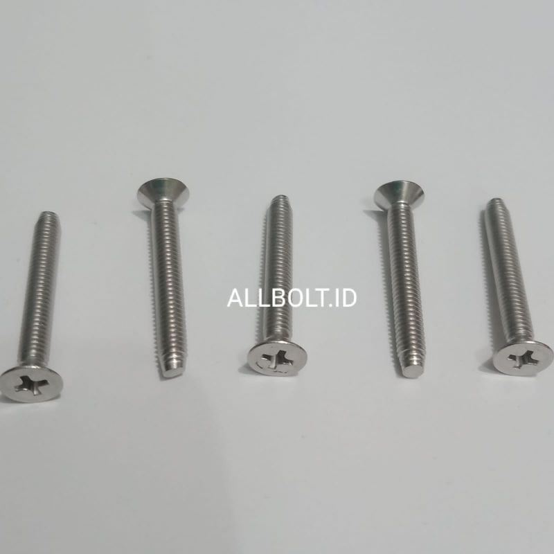Baut JF stainless baut 7/4mm x 30mm (5biji)