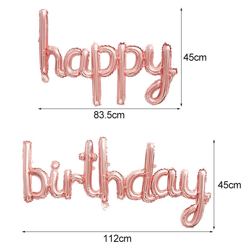 TERMURAH!! balon foil happy birthday latin / sambung 1 set