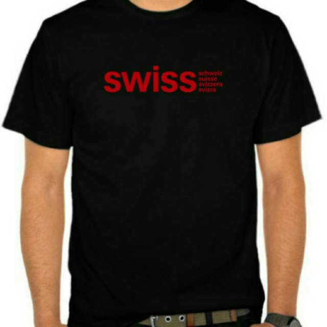 T shirt.kaos sablon SWISS