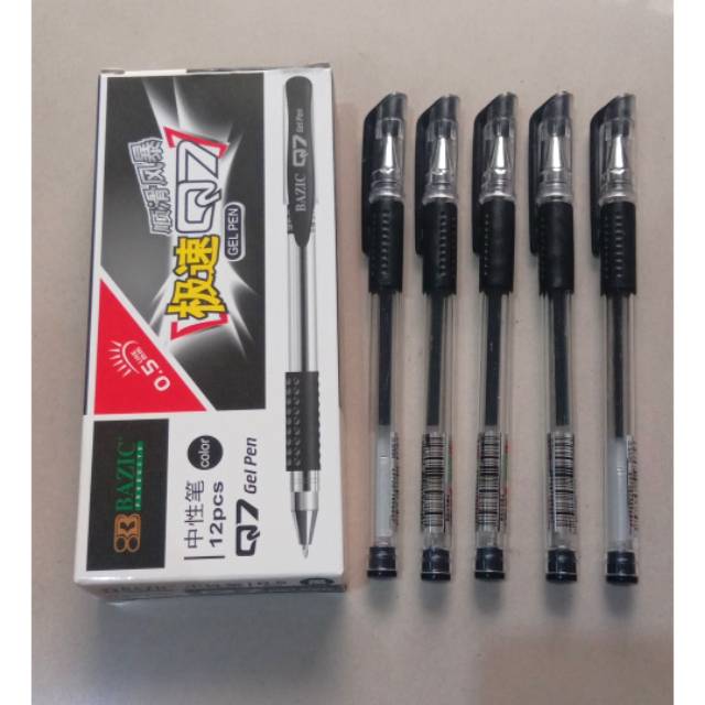 

Pulpen Gel Bazic Q7 Black 0.5mm per Pack (isi 12)