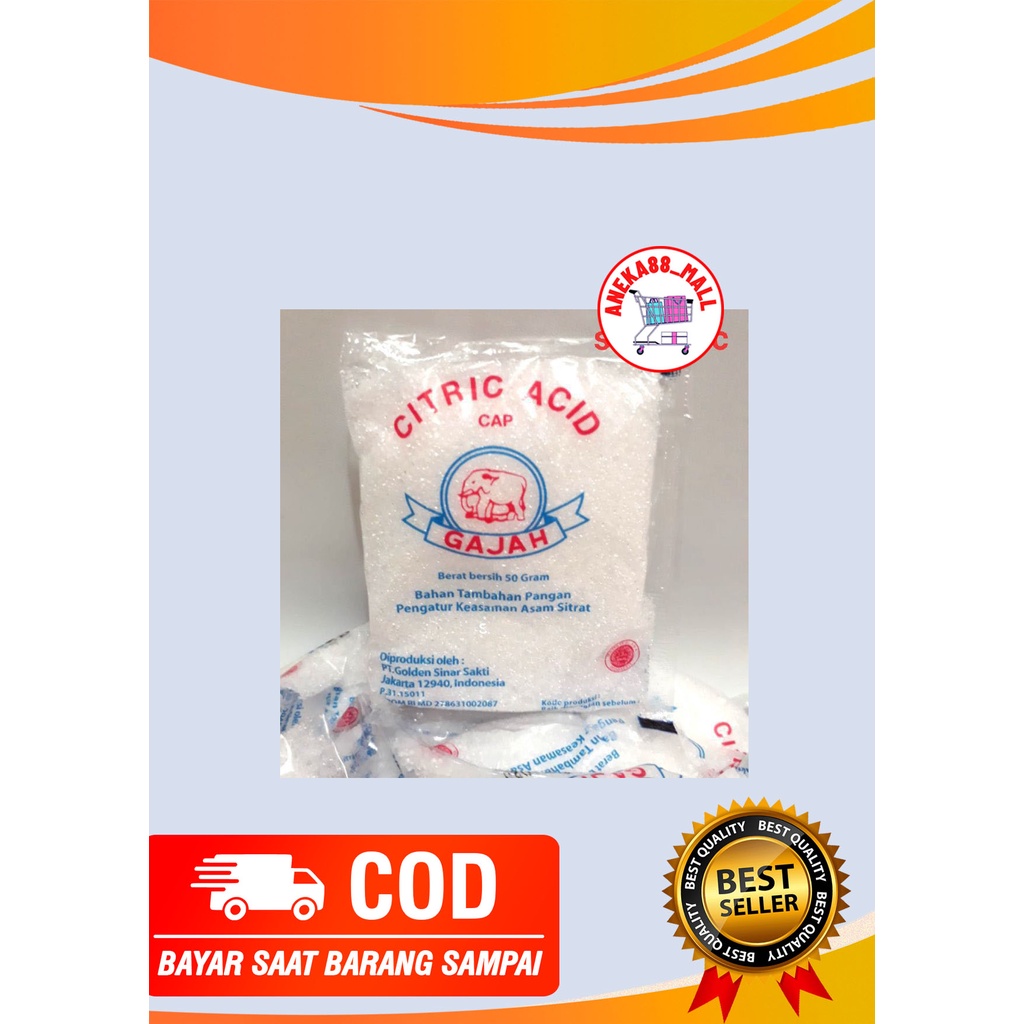 

Citrun / Citric Acid Cap GAJAH 50gr Bumbu Masak