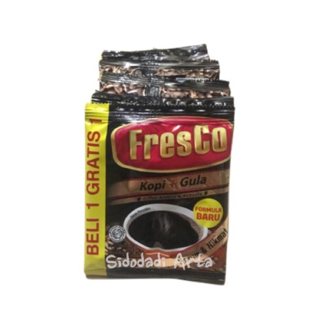 

Fresco Kopi+Gula - ( Isi 5+5 / 10.Sachet @25gr)