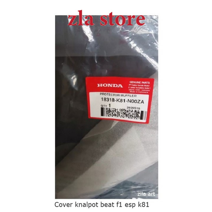 Cover Pelindung Tutup Knalpot Beat F1 Esp 18318 K81 N00Za 2017 Ahm Ori