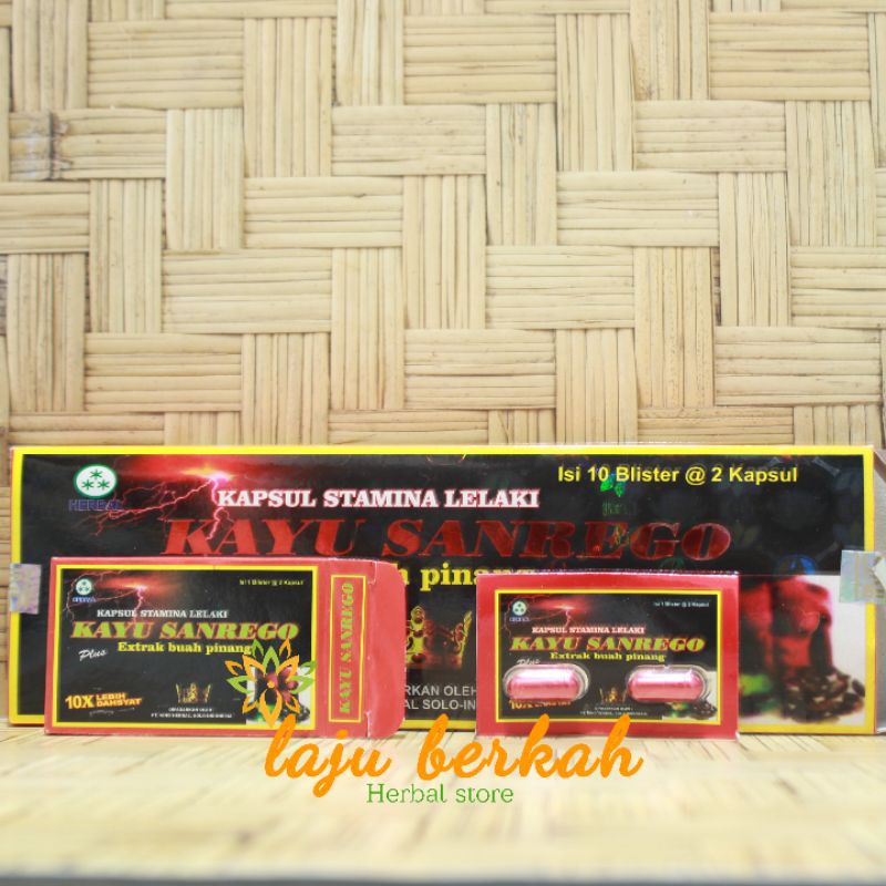 KAYU SANREGO KAPSUL 100% ORIGINAL PENAMBAH STAMINA PRIA DEWASA AMPUH