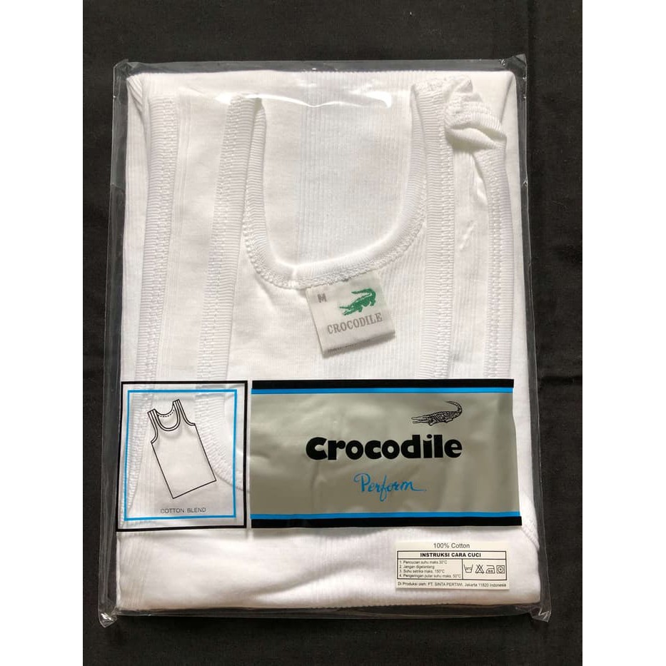 Singlet salur putih crocodile 801v