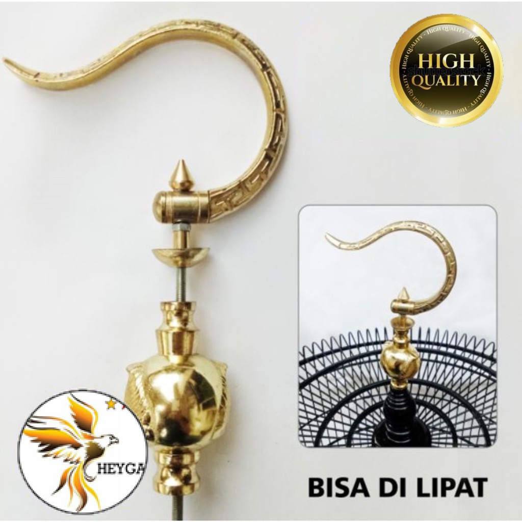 GANTUNGAN SANGKAR BURUNG CUNGKOK PLUS PION MOTIF DAUN GOLD CANTOLAN SANGKAR KANDANG BURUNG CUNGKOK