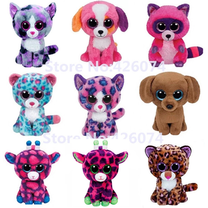 Mainan Boneka Plush Model Hewan Rakun/Chihuahua/Anjing/Kucing/Leopard