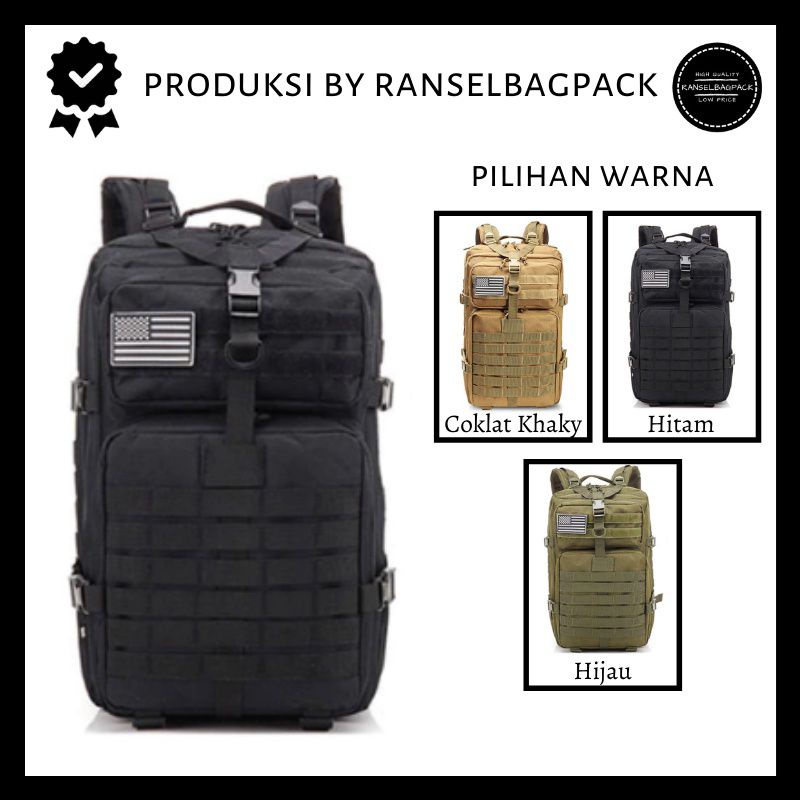 RANSEL ARMY semi MILITER BAHAN KAIN CORDURA