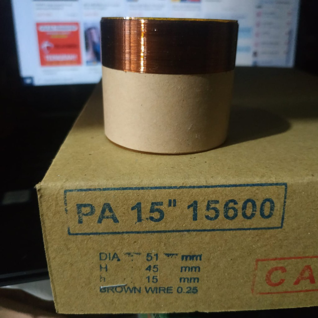 SPOOL, COIL, SPEAKER PA 15" 15600