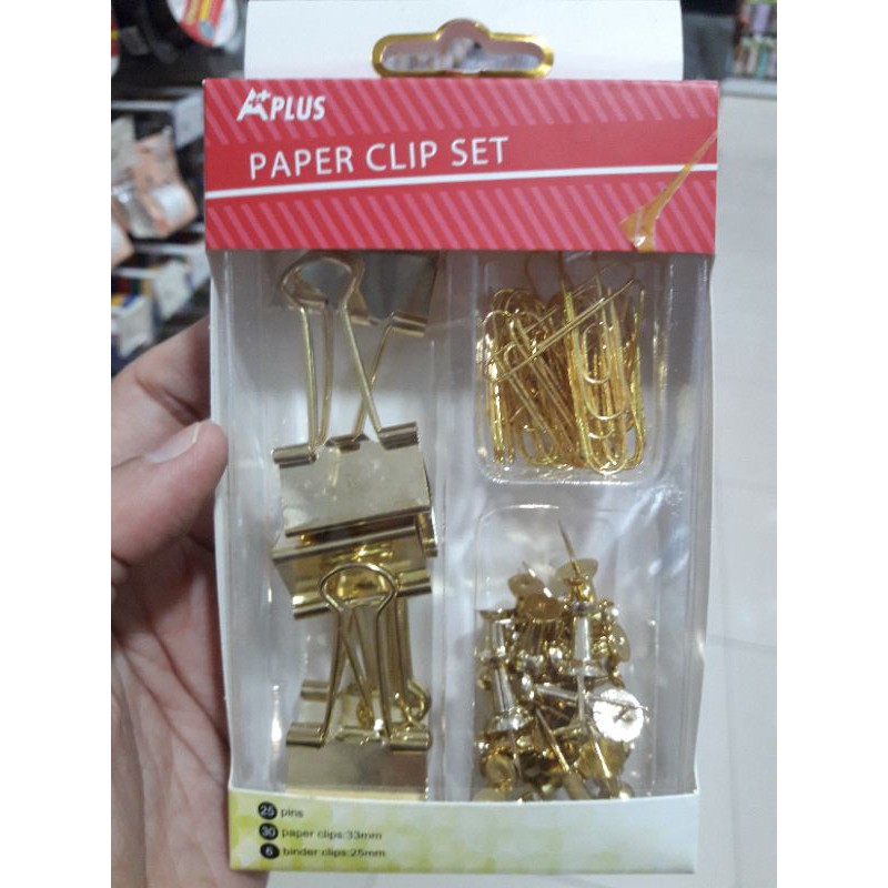 

(3 jenis) Gold Paper Clip set