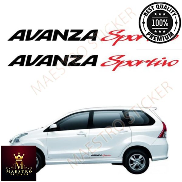 M.STICKER Stiker Avanza Sportivo Sepasang Sticker Pintu Body Mobil Toyota