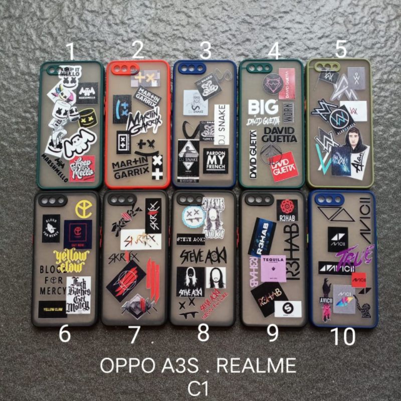 case gambar Oppo A3S A5 Realme C1 motif cowok ( 6 motif ) soft softcase softshell silikon cover casing kesing housing