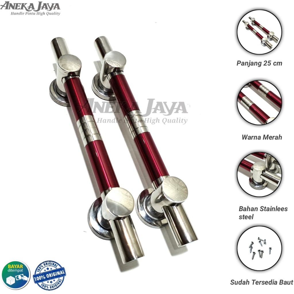 Satu set handle pintu rumah 25 cm murah minimalis tarikan pintu pull stainless gagang pintu awet