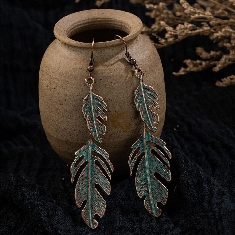 Nanas 1pasang Menjuntai Drop Earrings Perhiasan Perempuan Berlian Boho Vintage Manik-Manik