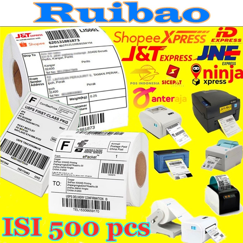 

Nagada Kertas label Stiker ISI 500 A6 100 X 150mm / Sticker Thermal barcode