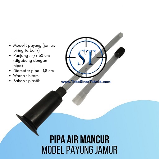 Pipa Air Mancur Kolam Aquarium Aquascape Fontain Jamur Payung Mushroom