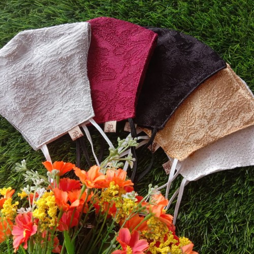 MASKER JAGUARD - MASKER KONDANGAN - MASKER PESTA - MASKER KONDANGAN HIJAB - SOUVENIR NIKAH