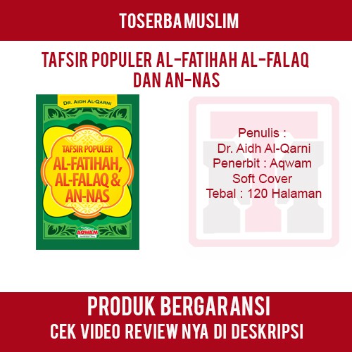 TAFSIR POPULER AL-FATIHAH AL-FALAQ DAN AN-NAS - Aqwam