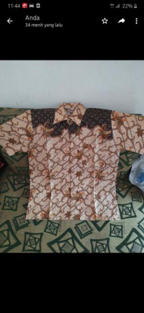 Size M L Xl Bswart Batik Hrb026 Kenongo Hem Pendek Padi Pekalongan M L Xl Batik Pria Murah