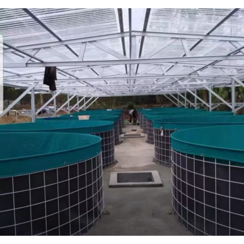 Terpal Kolam Bulat PVC D2 T1 Orchid semikaret (Terpal saja)